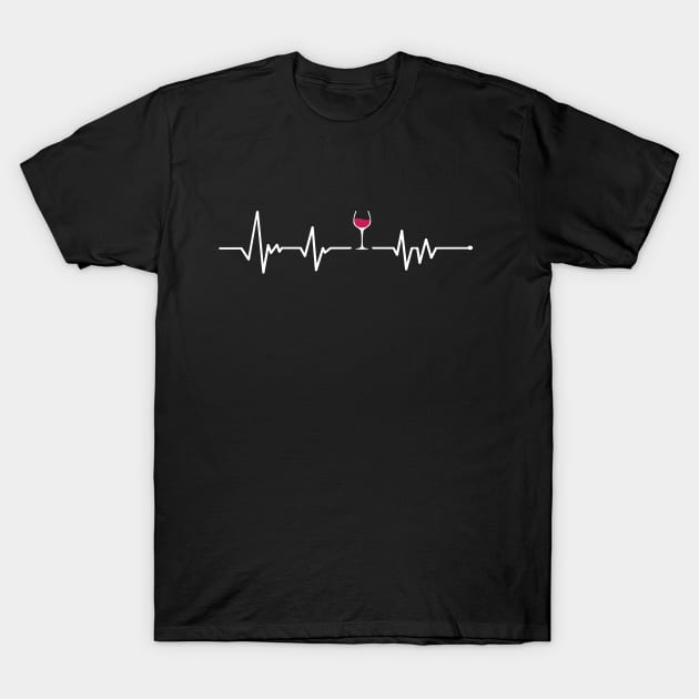 WINE SHIRT - HEARTBEAT T-Shirt by missalona